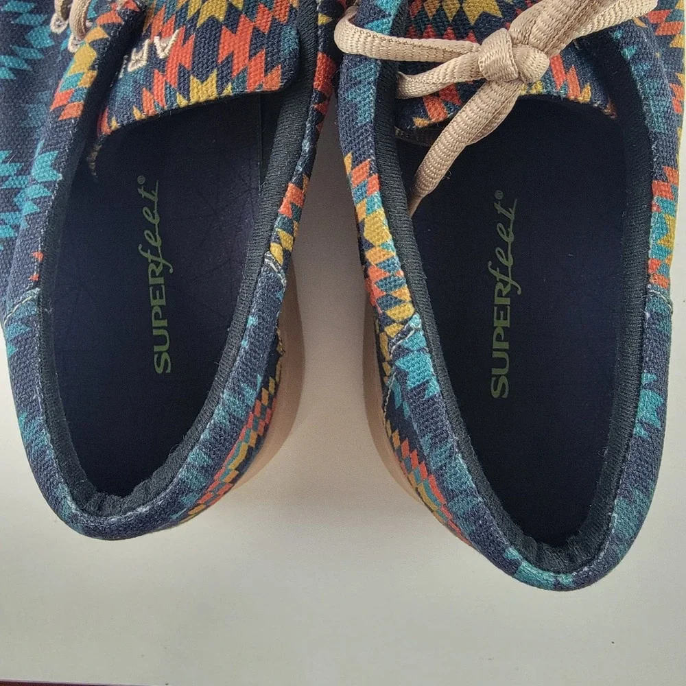 Ariat Hilo Mens 11D Navy Southwestern Geometric Print Moc Toe Loafers 10035816
